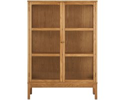 House Nordic Vitrinekast Zamora - Naturel Hout - 90x40x126cm
