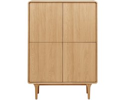 House Nordic Wandkast Darwin - Naturel Hout - 100x40x140cm