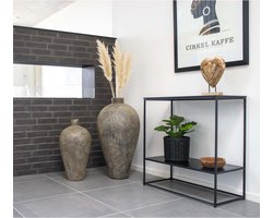 House-Nordic-Wandtafel-Avery-met-2-schappen-zwart