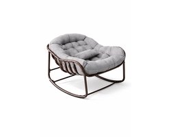 House of Balance Rotan Schommelstoel - Tuinstoel - Binnen & Buiten - Lounge Stoel - Schommelstoel met Kussen - Water Bestendig