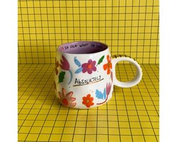 House of Disaster Mok - 300ml - met Tekst "Absolutely....no idea what I'm doing" - keramiek - mok met humor