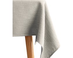 House of Husk Geweven Tafelkleed - Tafellaken - Tafel Decoratie - Uitwasbaar - Creme - 140x240cm