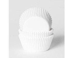 House of Marie Cupcake Vormpjes - cups Wit - pk/50 - Baking Cups voor Muffins en Cupcakes