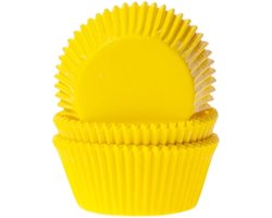 House of Marie Cupcake Vormpjes - Geel - pk/50 - Baking Cups voor Muffins en Cupcakes