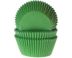 House of Marie Cupcake Vormpjes - Gras Groen - pk/50 - Baking Cups voor Muffins en Cupcakes