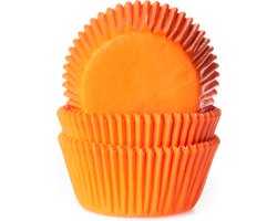House of Marie Cupcake Vormpjes - Oranje - pk/50 - Baking Cups voor Muffins en Cupcakes