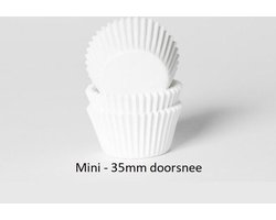 House of Marie MINI Cupcake Vormpjes Wit - pk/500