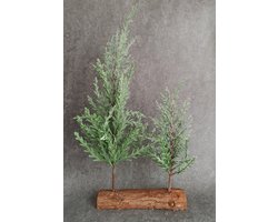 House of Seasons 4 stuks Boomjes decoratie op hout B 5 x L 20 x H 45cm