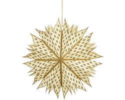 House of Seasons Gonda Hangende Decoratie Bloem - H14 x Ø45 cm - SC Mix - Papier - Off-white