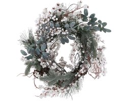 House of Seasons Hardy Kerstkrans - Ø40 cm - Groen