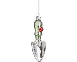 House of Seasons Kerst Ornament Tuinschepje - L4 x B2,5 x H11,5 cm - Groen