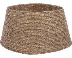 House of Seasons Kerstboomrok - H26 x Ø50 cm - Zeegras - Naturel Bruin
