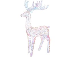 House of Seasons Kerstversiering Deer - 60x16x107 cm - PE - Transparant