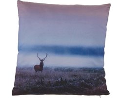 House Of Seasons Kussen Hert 40 X 40 Cm Textiel Blauw/oranje