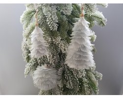 House of seasons Veren Hang ornament met verlichting L.blauw set van 20