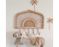 House of Tods - Rotan - Muurplankje - Wandplank - Decoratie - Kinderkamer - Babykamer - Met Haakjes