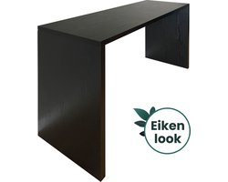 House Vibes Sidetable zwart | Eiken look | Wandtafel | Haltafel - 120*40*75cm