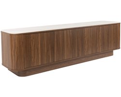 Housecraft Living Almira Dressoir Laag 180 cm Marmerlook/ Walnootkleur - Bruin