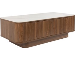 Housecraft Living Almira Ladekast Hout/ Marmerlook Walnootkleur - Bruin