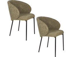 Housecraft Living Ayle Eetkamerstoelen Moss Groen - Set van 2
