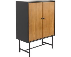 Housecraft Living Coztilla Kast/ Opbergkast Laag Zwart/ Bruin