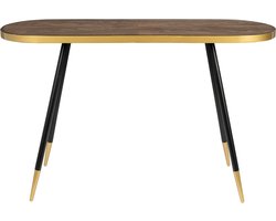Housecraft Living Denise Consoletafel/ Wandtafel 121x91 cm Hout Bruin/ Goud