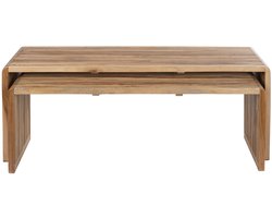 Housecraft Living Djia Salontafel Rechthoekig Teakhout - Set van 2
