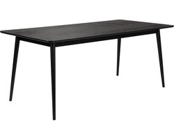 Housecraft Living Fabio Eettafel Hout Visgraat 180x90 cm Zwart