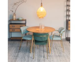 Housecraft Living Fabio Eettafel Rond Hout 100 cm Naturel