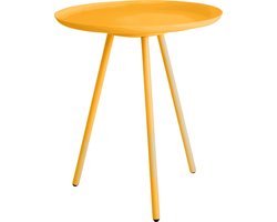 Housecraft Living Frost Bijzettafel Rond Metaal 39 cm Geel