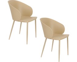 Housecraft Living Gigi Eetkamerstoelen Beige - Set van 2