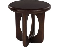 Housecraft Living Jani Bijzettafel Rond 40 cm Mangohout Bruin donker