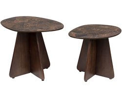 Housecraft Living Naut Bijzettafel Set Van 2 Bruin