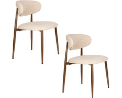 Housecraft Living Noor Eetkamerstoelen Beige - Set van 2