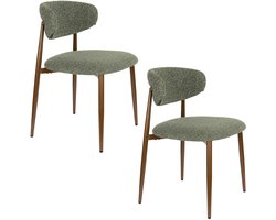 Housecraft Living Noor Eetkamerstoelen Groen - Set van 2