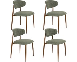 Housecraft Living Noor Eetkamerstoelen Groen - Set van 4