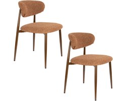 Housecraft Living Noor Eetkamerstoelen Terracotta - Set van 2