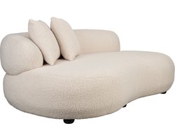 Housecraft Living Noxx Bank 2,5 zits Teddy stof Wit