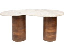 Housecraft Living Peli Salontafel 84x48 cm Marmer/ Hout - Beige