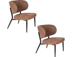 Housecraft Living Sanne Loungestoelen/ Fauteuil Oranje Grijs