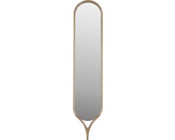 Housecraft Living Thun Spiegel/ Wandspiegel Ovaal 120x26 cm Hout - Beige