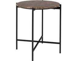 Housecraft Living Tooz bijzettafel Rond 40 cm Marmer Bruin