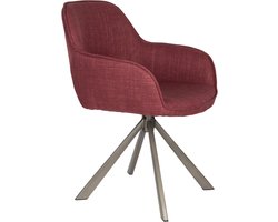 Housecraft Living Toye Eetkamerstoelen draaibaar Rood - Set van 2