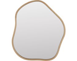 Housecraft Living Zem Spiegel/ Wandspiegel Organisch Bamboehout 60x55 cm - Beige}