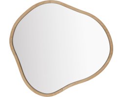 Housecraft Living Zem Spiegel/ Wandspiegel Organisch Bamboehout 77x65 cm - Beige