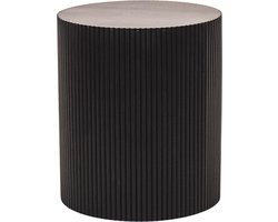 Housevitamin Bijzettafel - Cilinder- MDF - Zwart - 39x39x45cm