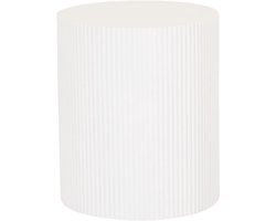 Housevitamin Bijzettafel – Cilinder – Wit – MDF – 39×39×45 cm – Pilaar, Side Table & Plantenstandaard