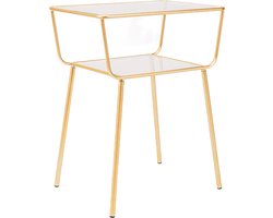 Housevitamin Bijzettafel - Kastje Metaal Goud 48x33x60.5cm NachtKastje Design