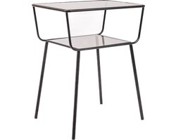 Housevitamin Bijzettafel-Nachtkastje-Metaal-Zwart-48x33x60.5cm Design