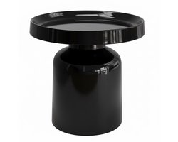 Housevitamin Bijzettafel – Pawn – Metaal – Zwart – Ø 43 × 42 cm – Modern & Stijlvol Design